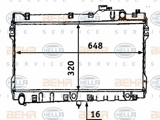 Behr-Hella 8MK 376 707-541 Radiator, engine cooling 8MK376707541