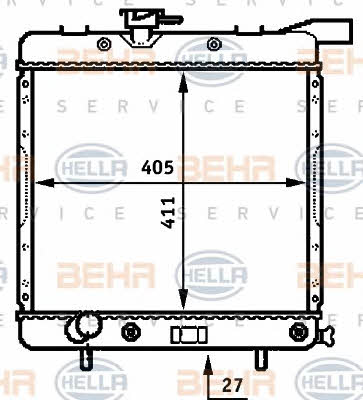 Behr-Hella 8MK 376 707-611 Radiator, engine cooling 8MK376707611
