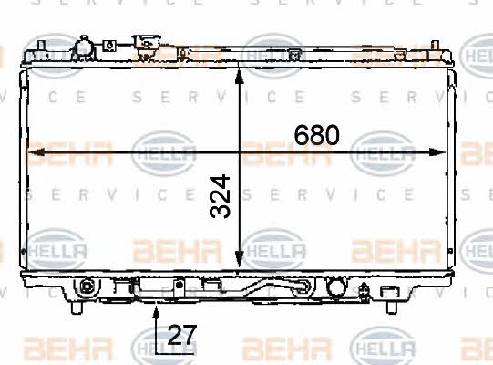 Behr-Hella 8MK 376 707-771 Radiator, engine cooling 8MK376707771