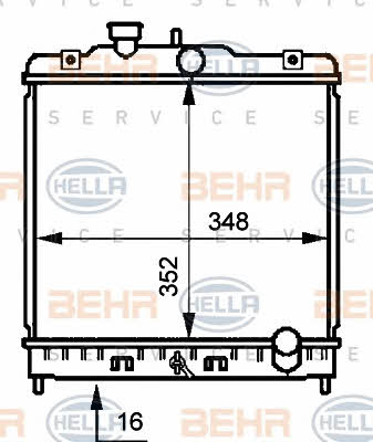 Behr-Hella 8MK 376 707-781 Radiator, engine cooling 8MK376707781