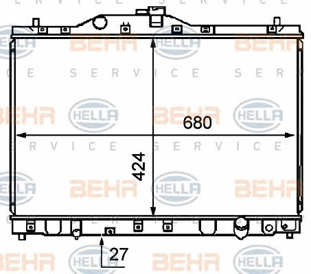 Behr-Hella 8MK 376 708-011 Radiator, engine cooling 8MK376708011