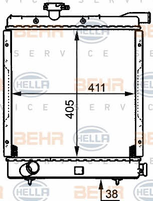 Behr-Hella 8MK 376 708-081 Radiator, engine cooling 8MK376708081