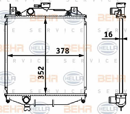 Behr-Hella 8MK 376 708-201 Radiator, engine cooling 8MK376708201