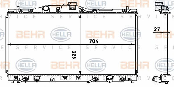 Behr-Hella 8MK 376 708-371 Radiator, engine cooling 8MK376708371