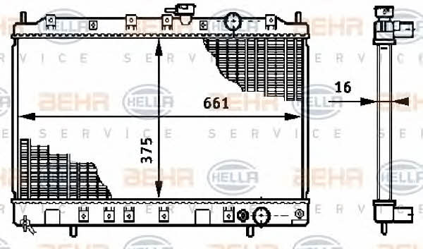 Behr-Hella 8MK 376 708-641 Radiator, engine cooling 8MK376708641