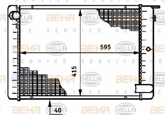 Behr-Hella 8MK 376 709-011 Radiator, engine cooling 8MK376709011