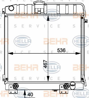 Behr-Hella 8MK 376 709-481 Radiator, engine cooling 8MK376709481
