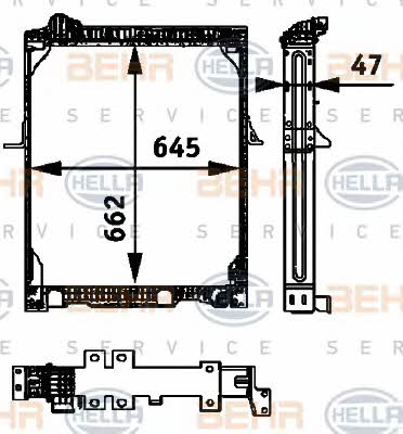  8MK 376 709-591 Radiator, engine cooling 8MK376709591