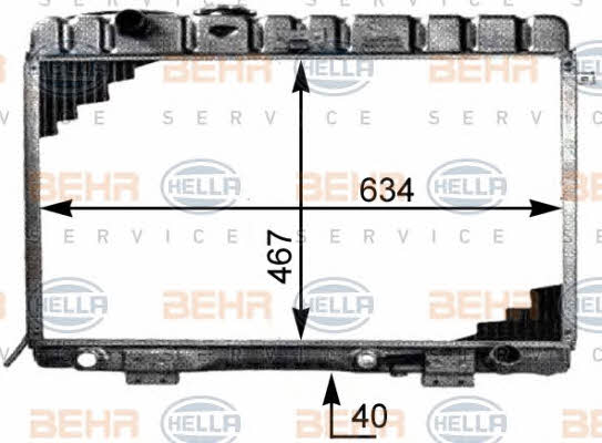 Behr-Hella 8MK 376 709-781 Radiator, engine cooling 8MK376709781