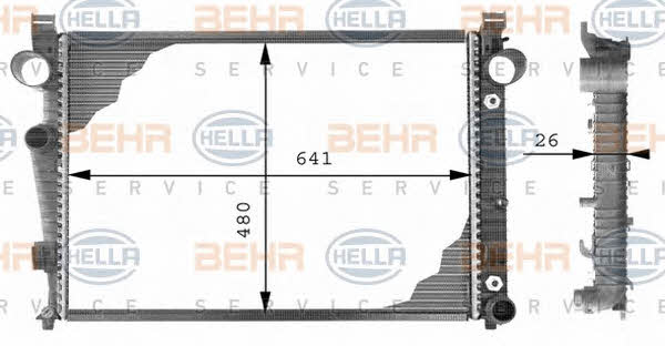 Behr-Hella 8MK 376 710-284 Radiator, engine cooling 8MK376710284