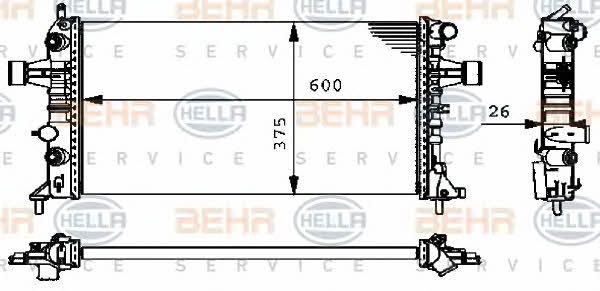 Behr-Hella 8MK 376 710-324 Radiator, engine cooling 8MK376710324