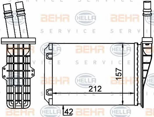 Behr-Hella 8FH 351 316-534 Heat exchanger, interior heating 8FH351316534