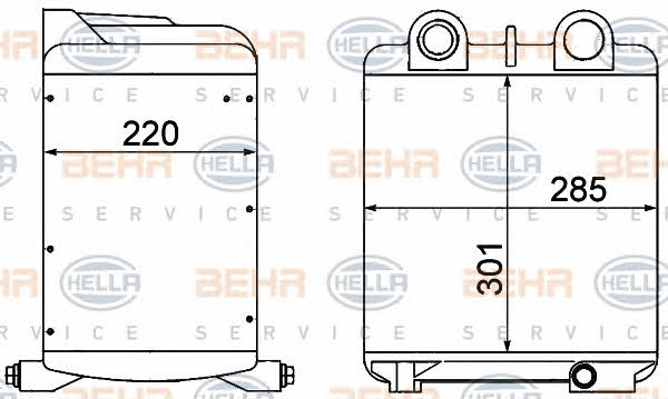 Behr-Hella 8MO 376 949-101 Oil cooler 8MO376949101