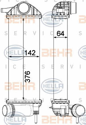 Behr-Hella 8ML 376 912-111 Intercooler, charger 8ML376912111