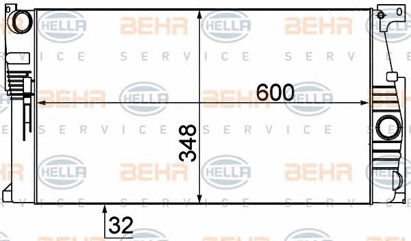 Behr-Hella 8MK 376 791-781 Radiator, engine cooling 8MK376791781