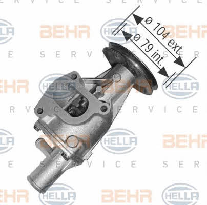 Behr-Hella 8MP 376 802-384 Water pump 8MP376802384