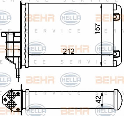Behr-Hella 8FH 351 001-554 Heat exchanger, interior heating 8FH351001554