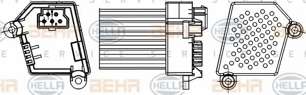 Behr-Hella 5HL 351 311-521 Heater control unit 5HL351311521