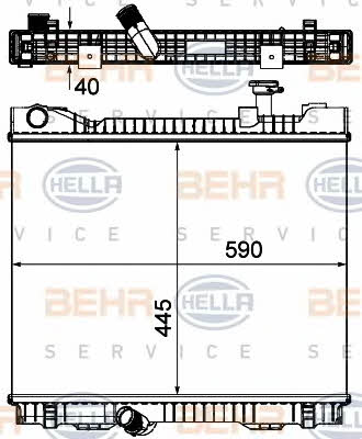 Behr-Hella 8MK 376 751-221 Radiator, engine cooling 8MK376751221