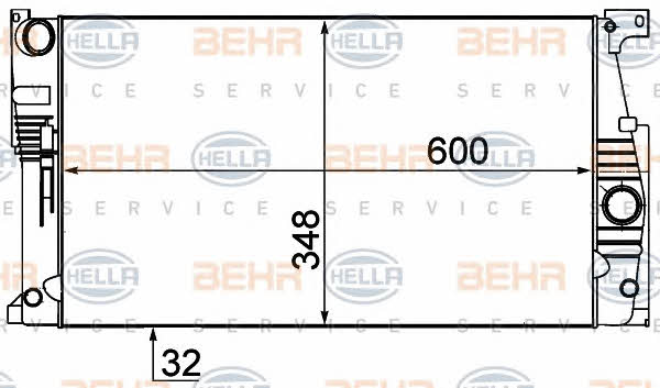 Behr-Hella 8MK 376 791-791 Radiator, engine cooling 8MK376791791