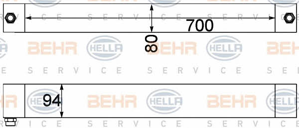 Behr-Hella 8MO 376 949-381 Oil cooler 8MO376949381