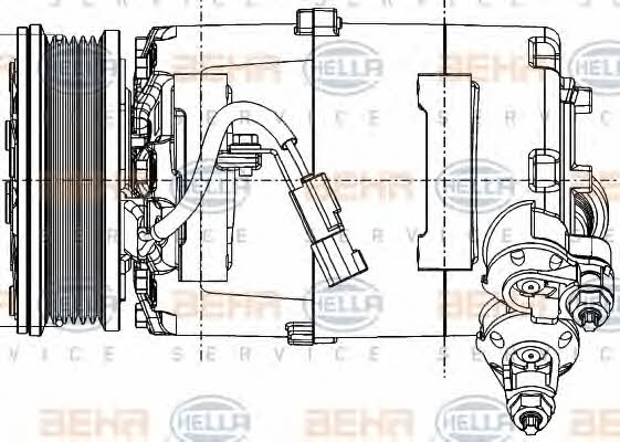 Behr-Hella 8FK 351 334-361 Compressor, air conditioning 8FK351334361
