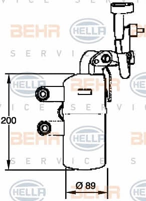 8FT351335111 Behr-Hella Dryer, air conditioner
