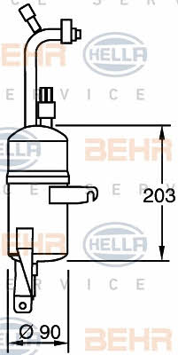 Behr-Hella 8FT 351 335-131 Dryer, air conditioner 8FT351335131