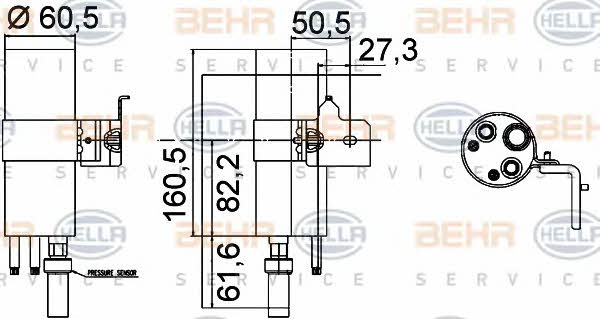 Behr-Hella 8FT 351 335-251 Dryer, air conditioner 8FT351335251