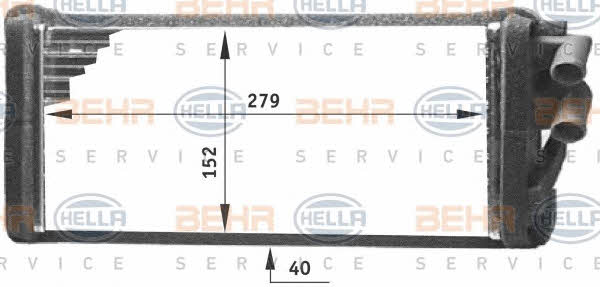 Behr-Hella 8FH 351 311-621 Heat exchanger, interior heating 8FH351311621