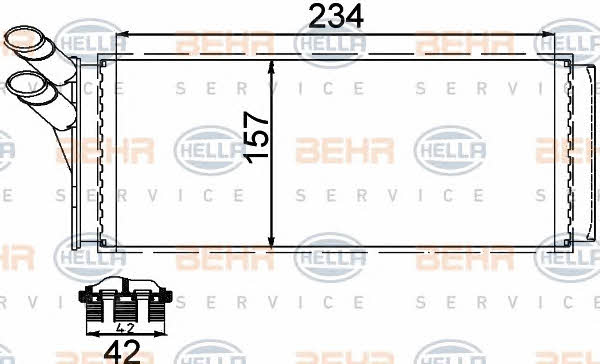 Behr-Hella 8FH 351 311-421 Heat exchanger, interior heating 8FH351311421