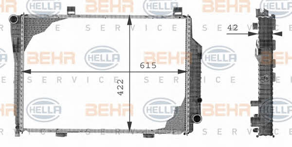 Behr-Hella 8MK 376 710-351 Radiator, engine cooling 8MK376710351