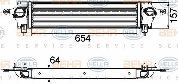 Behr-Hella 8ML 376 746-611 Intercooler, charger 8ML376746611