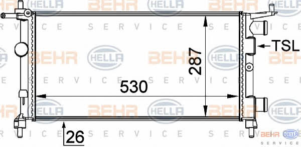 8MK376722444 Behr-Hella Engine cooling radiator