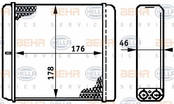 Behr-Hella 8FH 351 312-091 Heat exchanger, interior heating 8FH351312091