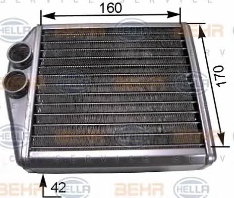 Behr-Hella 8FH 351 313-531 Heat exchanger, interior heating 8FH351313531