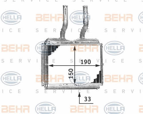 Behr-Hella 8FH 351 313-021 Heat exchanger, interior heating 8FH351313021