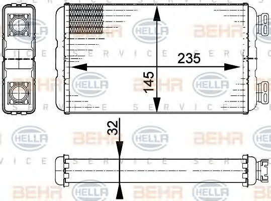 Behr-Hella 8FH 351 313-011 Heat exchanger, interior heating 8FH351313011