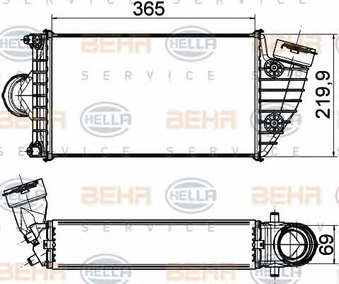 Behr-Hella 8ML 376 765-211 Intercooler, charger 8ML376765211