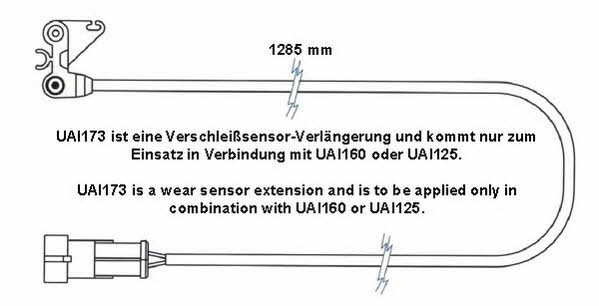 Beral UAI173 Warning contact, brake pad wear UAI173