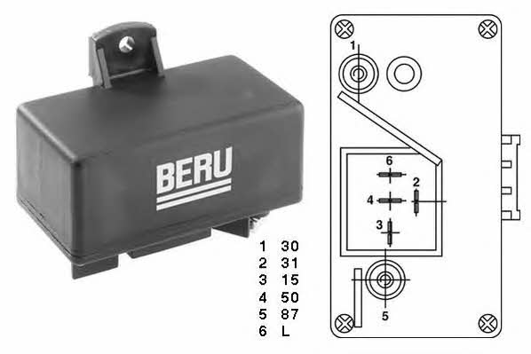 Beru GR059 Glow plug relay GR059