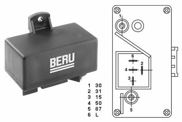 Beru GR066 Glow plug relay GR066