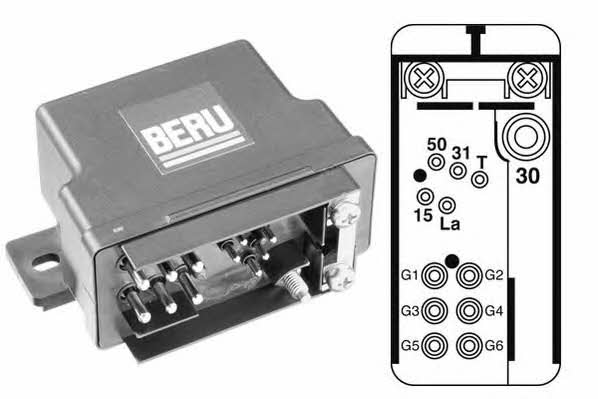 Beru GR076 Glow plug relay GR076