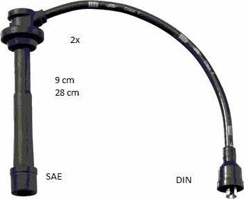 Beru ZEF1636 Ignition cable kit ZEF1636