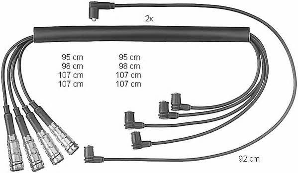 Beru ZEF463 Ignition cable kit ZEF463