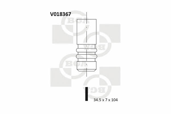 BGA V018367 Intake valve V018367