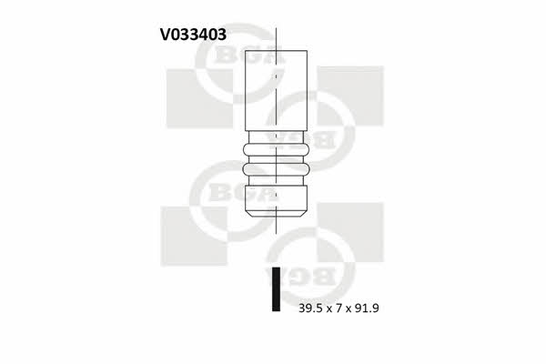 BGA V033403 Intake valve V033403