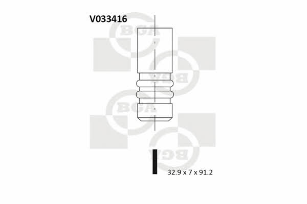 BGA V033416 Exhaust valve V033416