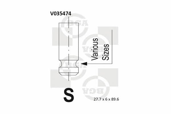 BGA V035474 Intake valve V035474