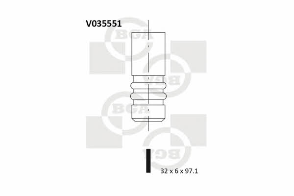 BGA V035551 Intake valve V035551